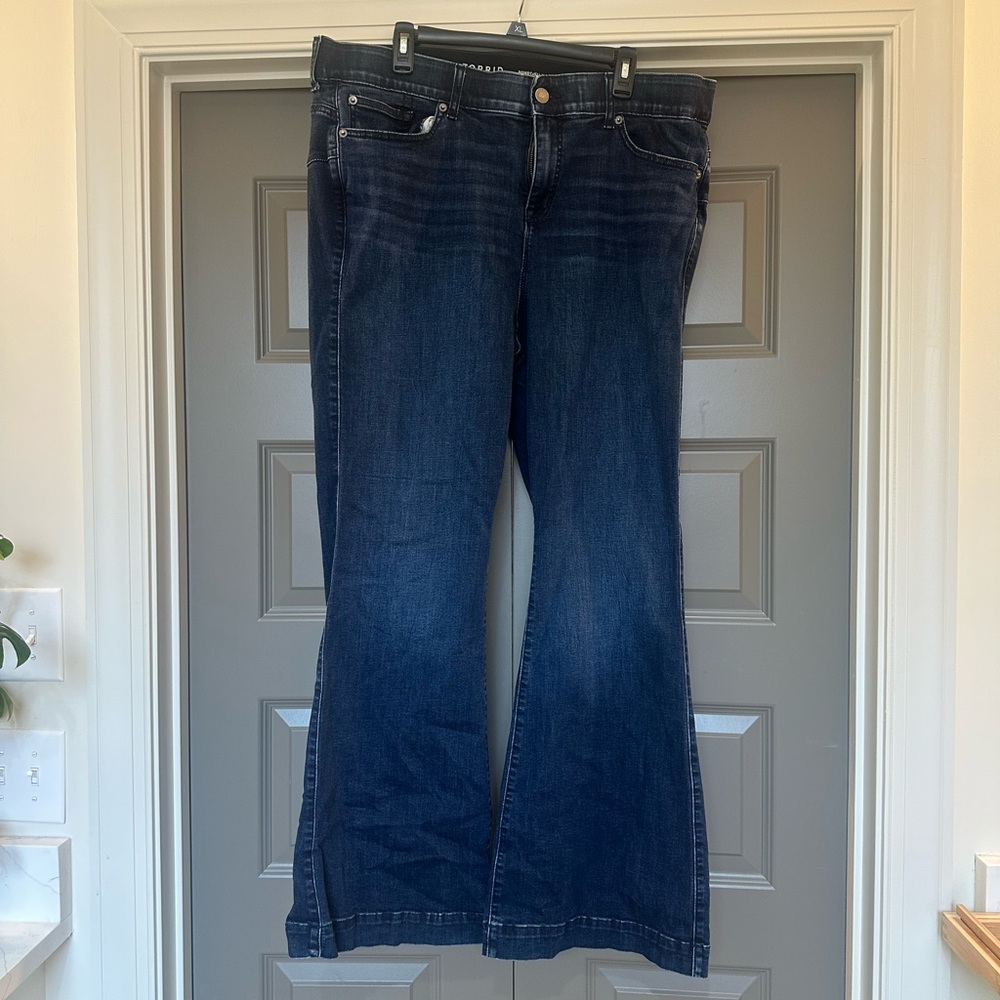 Torrid Dark Blue Flare Jeans